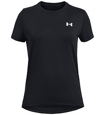 Under Armour T-shirt - Knockout - Black w. Logo Stripes