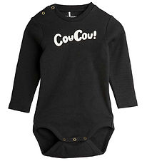 Mini Rodini Bodysuit L/æ - Rib - Coucou - Black