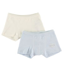Petit Bateau Boxers - 2-Pack - White/Blue