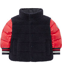 Moncler Down Jacket w. Fleece - Tyler - Navy w. Red