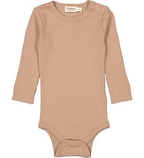 MarMar Bodysuit L/æ - Rib - Plain - Cardamom