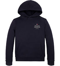 Tommy Hilfiger Hoodie - TH Logo Puff - Desert Sky