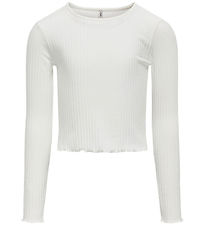 Kids Only Blouse - Rib - KogNella - Noos - Cloud Dancer