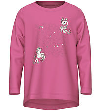 Name It Blouse - NmfViolet - Phlox Pink/Unicorns