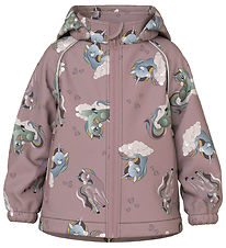 Name It Softshelljacke m. Fleece - NmfAfla08 - Purple Dove m. Ei