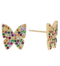 MillaVanilla Earrings - Butterfly - Gold/Multi