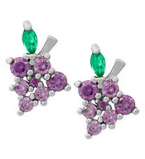 MillaVanilla Earrings - Grapes - Silver