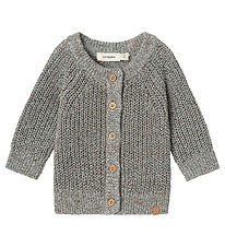 Lil' Atelier Cardigan - Prjónað - Rib - NbmNoro - Sky Grey