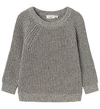 Lil' Atelier Blouse - Knitted - Rib - NmmNoro - Sky Grey