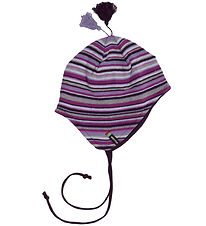 Melton Hat - Knitted - Purple Striped