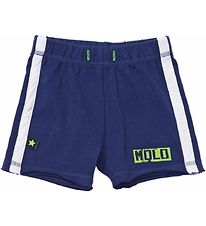 Molo Shorts - Bleu Marine av. Vert Fluo