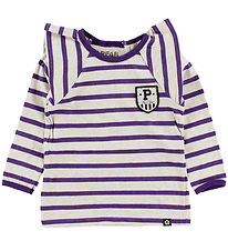 Papfar Blouse - Ivory/Purple Striped