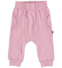 Katvig Pantalon en Coton - Baggy - Rose Chin