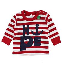Freds World Blouse - Red/White Striped w. Anchor