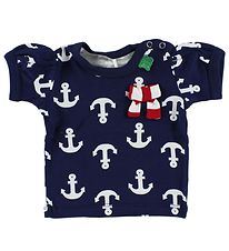 Freds World T-shirt - Navy w. Anchor & Bow