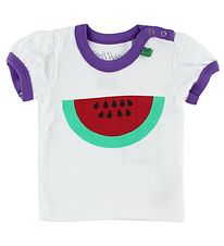 Freds World T-Shirt - Wit m. Watermeloen