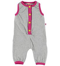 Katvig Jumpsuit - Grey Melange w. Pink