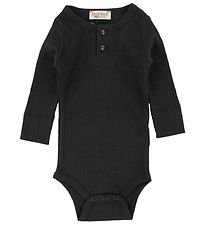 MarMar Romper - l/s - Rib - Modaal - Zwart