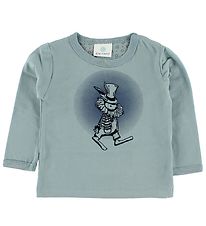 En Fant Pullover - Hellblau m. Clown