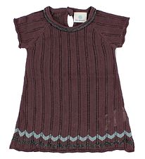 En Fant Robe en tricot - Bordeaux