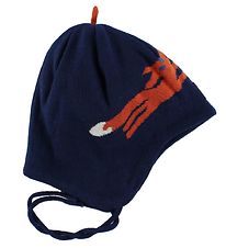 Reima Hat - Repo - Wool/Cotton - Navy w. Animals