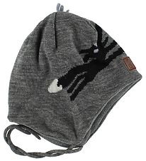 Reima Hat - Repo - Wool/Cotton - Grey w. Foxes