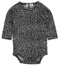 MarMar Romper - l/s - Grijs Luipaardprint