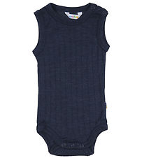 Joha Bodysuit - Wool/Silk - Sleeveless - Navy