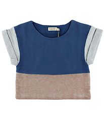 MarMar Crop Top - Tamara - Sininen/Harmaa/Gl. Vaaleanpunainen