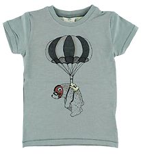 En Fant T-shirt - Dusty Green w. Polar Bear