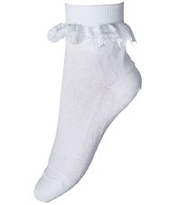 MP Socks - White w. Lace