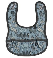 Smallstuff Bib w. Food Catcher - Denim w. Small Animals