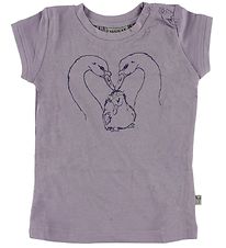 Wheat T-shirt - Purple w. Swans