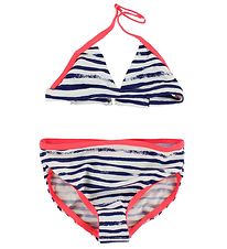 Creamie Bikini - Weiß/Navy gestreift