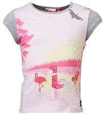 LEGO Duplo T-Shirt - Grijs Gevlekt/Roze m. Flamingo