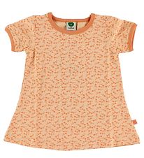 Småfolk Dress - Peach w. Flowers