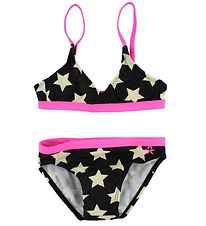 Color Kids Bikini - UV40+ - Svart/Rosa m. Stjrnor