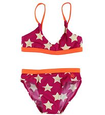 Color Kids Bikini - UV40+ - Rosa/Orange m. Stjrnor