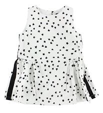 Molo Dress - Carmen - White w. Black Stars