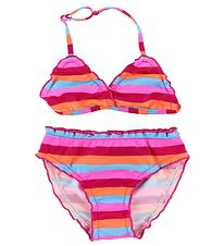 Color Kids Bikini - Vivi - UV40+ - Roze/Oranje/Turkoois streep
