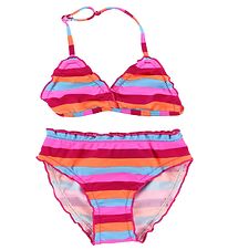 Color Kids Bikini - Vivi - UV40+ - Pink/Orange/Turquoise Striped
