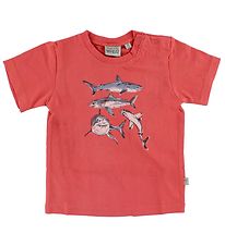 Wheat T-shirt - Red w. Sharks