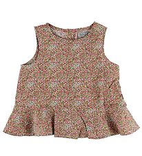Wheat Top - Weiß m. Rote Mini-Rosen