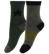 Molo Socks - 2-Pack - Vaginitis - Grey Melange/Green