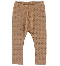 En Fant Leggings - Ljós Brúnt M. Stjörnur