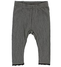 En Fant Leggings - Grátt M. Mynsturprjón