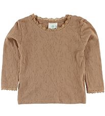 En Fant Blouse - Licht Bruin m. Pointelle