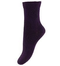 Smallstuff Chaussettes - Fonc Violet av. Pointelle