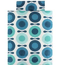 Katvig Classics Rúmföt - Barn - Hvítt M. Petroleum Blue Epli