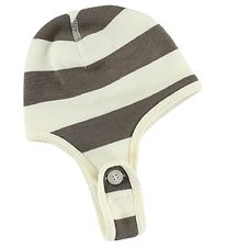 Joha Hat - Wool - Ivory/Brown Striped